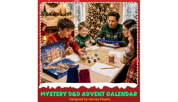 DND Dice Advent Calendar 2026, 24 Days Christmas Countdown Calendar, Surprise D&D Gifts for Dice Goblin, Adults, Teens & Kids, DND Polyhedral Dice Sets for Dungeons and Dragons TTRPG Fan, MTG, Role Playing Table Game Christmas Advent Calendar 2026 thumbnail 4