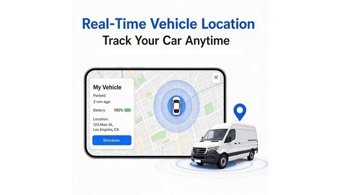 Car Phone Mount with Built-in GPS Tracker—Subscription-Free car Tracker with no Monthly fees and no SIM Card Required, Suitable for Discreet car Tracking. thumbnail 4