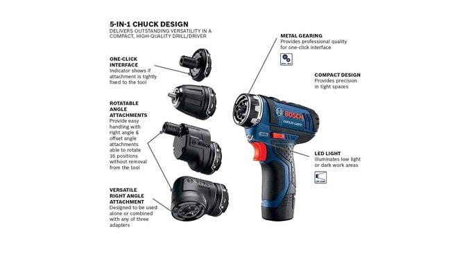 BOSCH GSR12V-140FCB22 12V Max Drill/Driver, Flexiclick®, 2 Batteries thumbnail 3