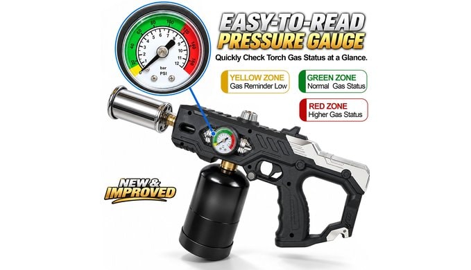 CSA Certified Propane Torch Gun- 45000 BTU Grill & Steak Searing Torch thumbnail 4