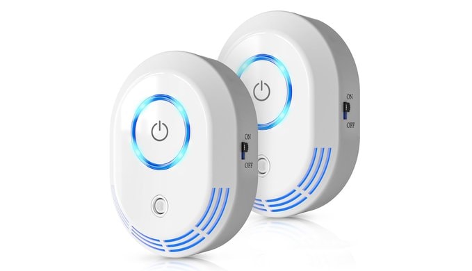 Plug In Air Ionizers For Home(2 Pack), 2 In 1 Ozone Odor Eliminator And Air Ionizers For Dust Mites,60 Million Negative Ions Out Put,Mini Air Cleaner for Dust, Smoke, Pets