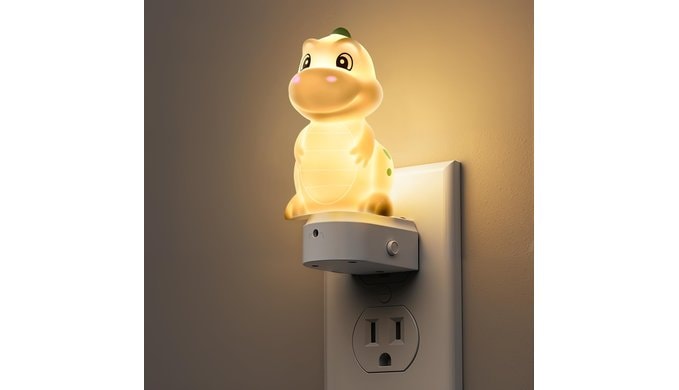 L LOHAS LED Plug in Night Light for Kids, 3D Cute Dinosaur Night Lights