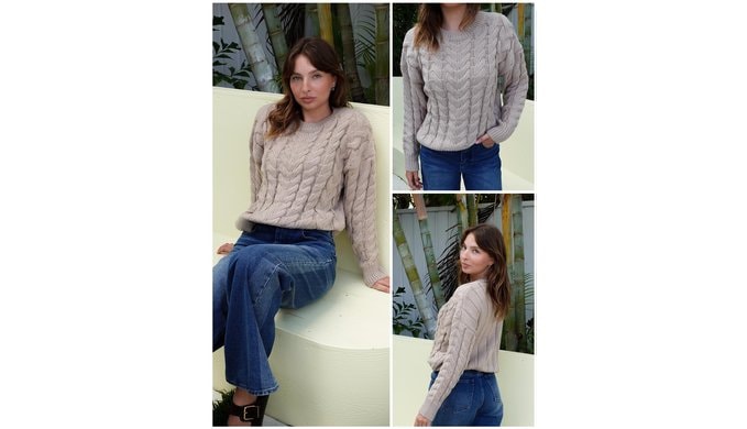 ZAFUL Womens Oversized Sweaters 2025 Cable Knit Chunky Sweater Long Sleeve Crewneck Pullover Loose Outfits thumbnail 5