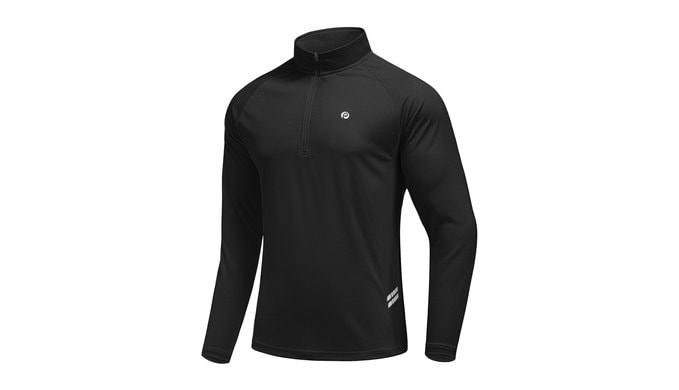 PINSPARK Men's 1/4 Zip Pullover Quarter Zip Athletic Golf Shirts