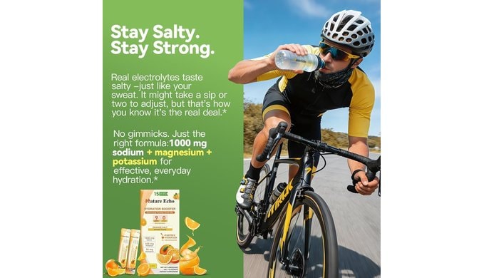 Zero Sugar High Sodium Electrolyte Powder Packets for Superior Hydration thumbnail 3