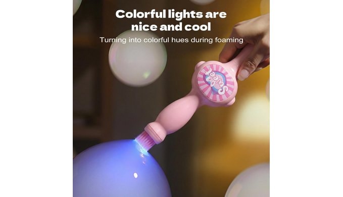 2026 New Fog Bubble Machine, Rechargeable Automatic Electric Smoke Bubble Machine, Magic Smoke Bubble Maker, Colorful Lights & Music, Bubble Fog Game for Parties, Summer, Beaches(Pink) thumbnail 2