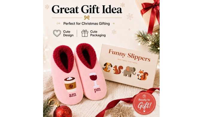 Slipper Socks for Women, Fuzzy Sock Slippers with Non-Skid Grips thumbnail 5