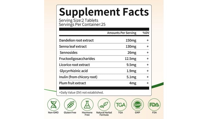 DOBO Senna Laxative Tablets for Constipation Relief,Gentle Herbal Lax,50ct thumbnail 2