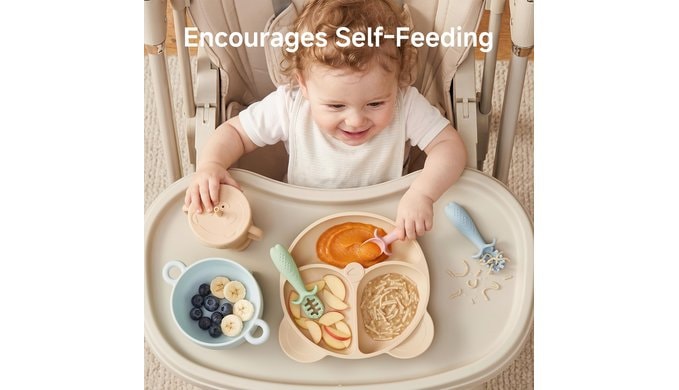 Baby Spoons Self Feeding 6+ Months, Anti-Choke, Silicone, 3-Pack thumbnail 4