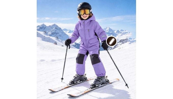 Snow Suit for Kids Waterproof Warm Insulated One Piece Coveralls thumbnail 4