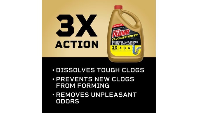 Liquid-Plumr Pro-Strength Clog Destroyer, 80 fl. Oz. thumbnail 3