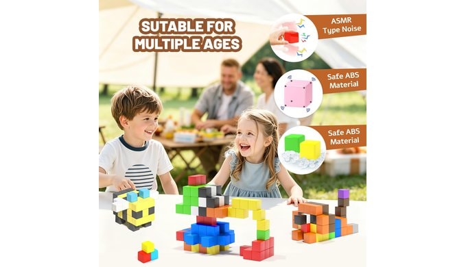 110 PCS Magnetic Blocks for Kdis,Building Cubes Stem Learing Toys thumbnail 4