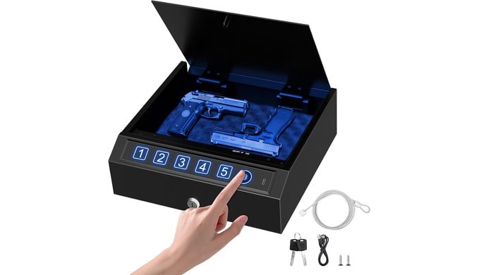 Gun Safe,Biometric Fingerprint Gun Safe for Handgun Pistol Safes