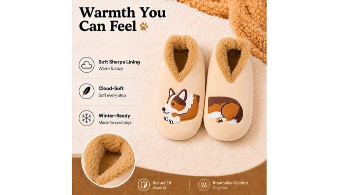 Slipper Socks for Women, Fuzzy Sock Slippers with Non-Skid Grips thumbnail 4