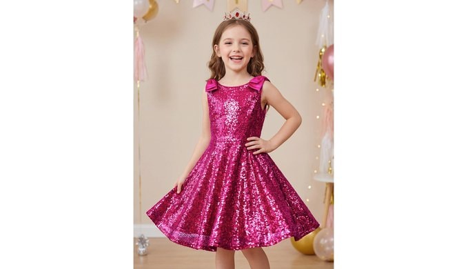 Stelle Girls Sequin Dress Sleeveless A-Line Sparkly Dresses 5-15 Y thumbnail 3