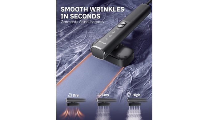 OGHom Steamer for Clothes, 110-240V Travel Steamer & Iron 2 in 1, 1000W Powerful Steam, Portable Handheld Garment Wrinkle Remover, 30s Fast Heat-Up with Dry& 2-Steam Control, for Global & Europe-Black thumbnail 4