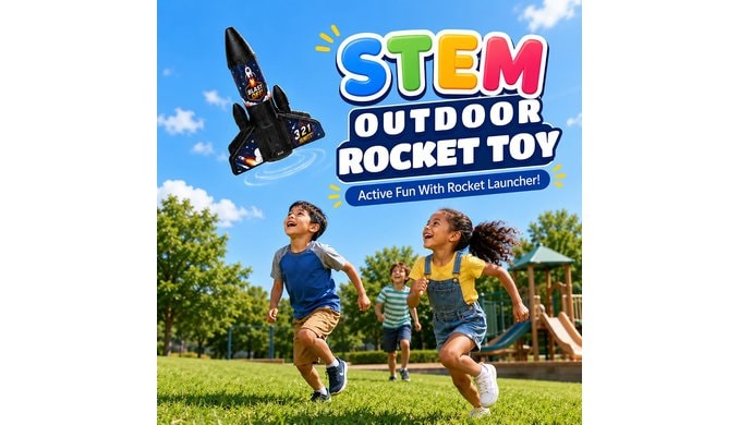 Rocket Launcher for Kids,Auto Launch Rocket Toy thumbnail 2
