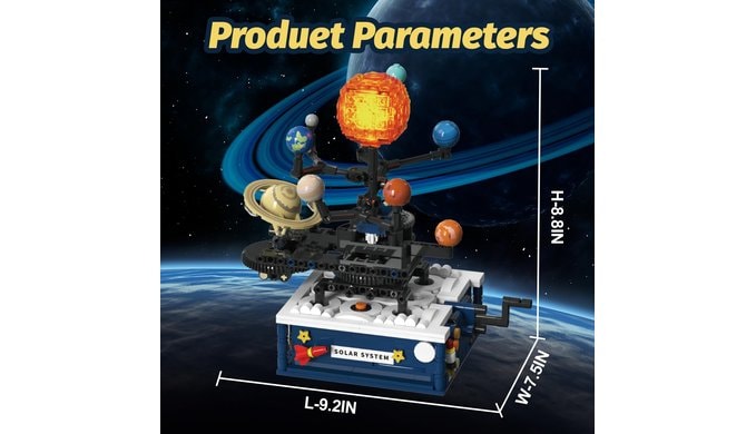Solar System Building Sets，Compatible with Lego Space, Rotatable Planet Toys for Boys Age 8-12 with 9 Planets & Rocket Sets,Solar System for Kids,Gifts for Boys & Girls Age 8-14 Years Old，775 PCS thumbnail 2