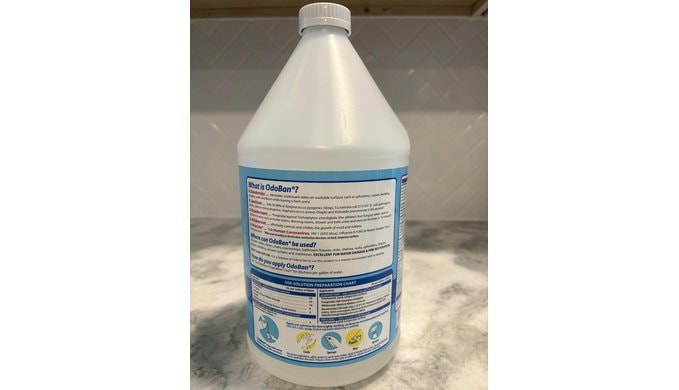 OdoBan Disinfectant Concentrate and Odor Eliminator, Made in the USA, Fresh Linen Scent, 2 Gallons thumbnail 4