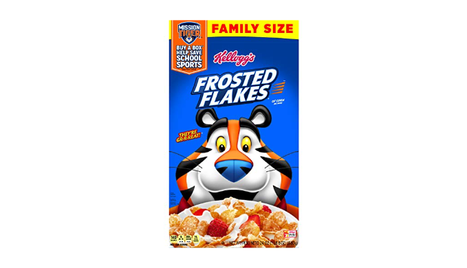 Kellogg's Frosted Flakes Breakfast Cereal, Original, Excellent