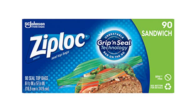 Ziploc Seal Top Bags, Snack - 90 bags