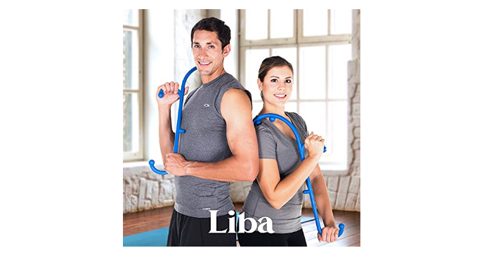 Liba Back and Neck Massager - Blue - for Trigger Point Fibromyalgia Pain  Relief 851290007374