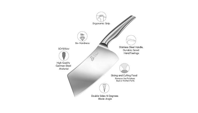 High Quality Stainless Steel Kitchen Meat Vegetable Cleaver