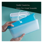 SveBake Ice Cream Storage Containers with Lids 2 PACK - 1.5 Quarts