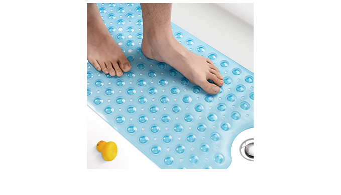 Bathtub Mat Non Slip Shower Mat Extra Long Bath Mat for Tub with Big  Suction Cups