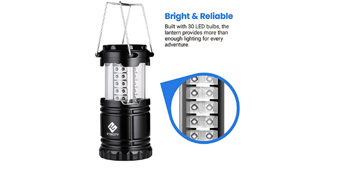 Etekcity Military-Grade LED Camping Lantern, 4-Pack