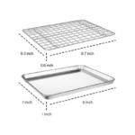 Baking Sheet with Rack Set (3 Pans + 3 Racks), Stainless Steel