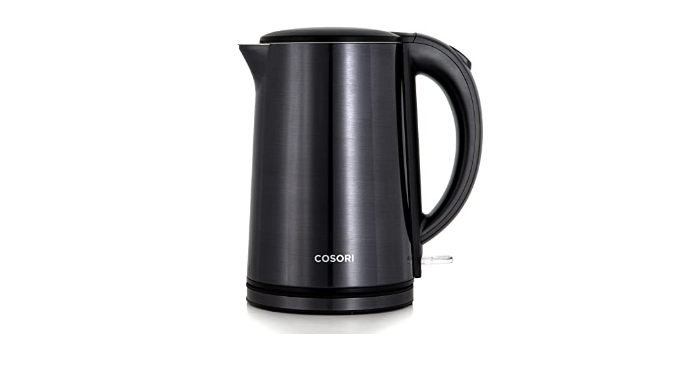 COSORI Double Wall Electric Kettle with Steel Outer Shell, Two-Level Lid,  304 St