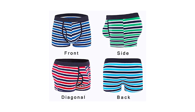 Aserlin Men's Underwear Boxer Briefs 5 Pack Cotton No Ride-up