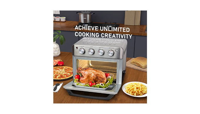 DAWAD 19 Quarts Convection Toaster Oven Air Fryer Combo Rotisserie