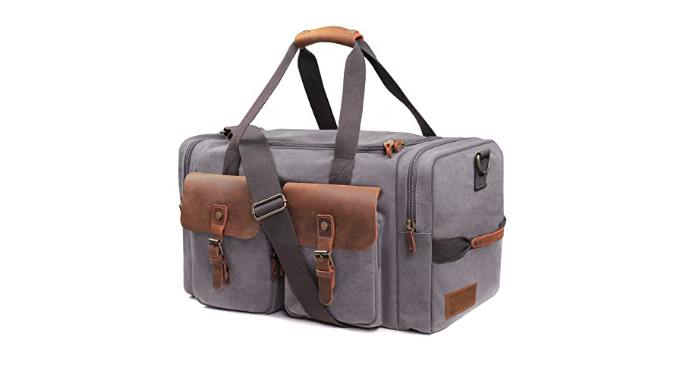 Brown Canvas 40L Travel Duffle