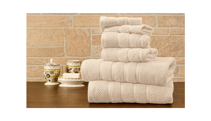 6-Piece Bibb Home Absorbent 100% Egyptian Cotton Towel Set