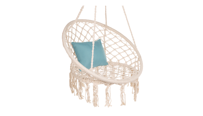 Best choice products hanging cotton online hammock swing with fringe tassels