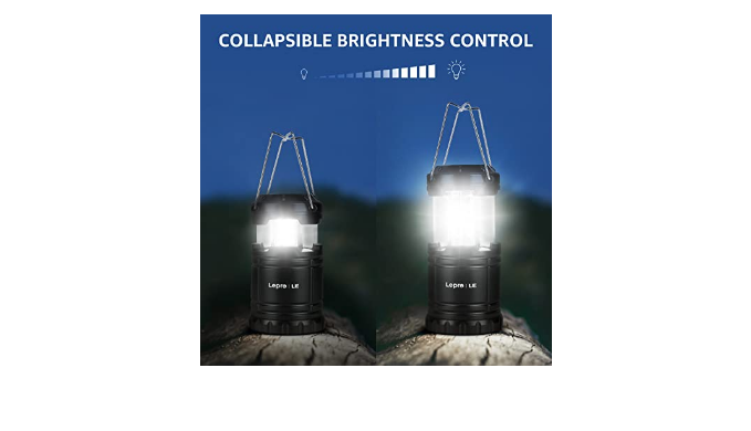 Brightest LED Camping Lantern, 140LM, Battery Powered, 4 Light Modes - Lepro