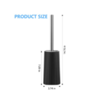 SetSail Toilet Brush, Toilet Bowl Brush and Holder Compact Size Toilet  Brushes for Bathroom with 304 Stainless Steel Handle Toilet Cleaner Brush  with