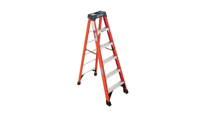 6 ft. Fiberglass Step Ladder (10 ft. Reach Height) with 300 lb. Load  Capacity Type IA Duty Rating