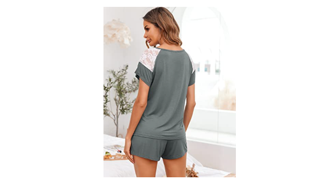 Avidlove Women's Pajama Set Short Sleeve Sleepwear Pjs Sets Ladies 2-piece  Nightwear (Grey, Small) - Coupon Codes, Promo Codes, Daily Deals, Save  Money Today