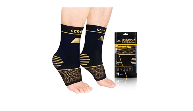 COPPER HEAL Ankle Compression Sleeve (Pair) - Highest Copper Infused Socks  Arch Support Foot Swelling Achilles Tendon Joint Pain Plantar Fasciitis  Sports Injury (S) : : Health & Personal Care