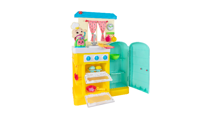 cocomelon 3' little kitchen playset with light and sound