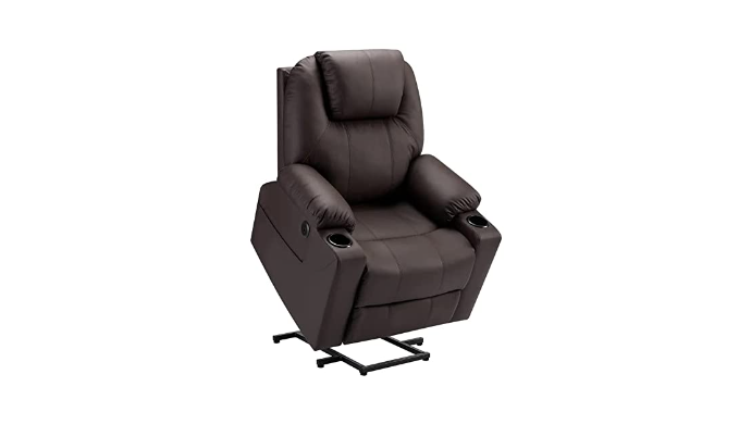 Big and Tall Black Power Lift Recliner Chair for Elderly with Massage