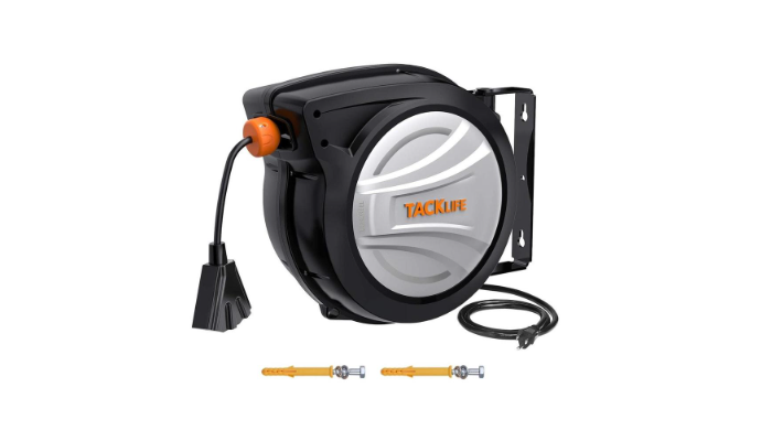 New TACKLIFE Retractable Extension Cord, 65FT+4.5 Extension Cord