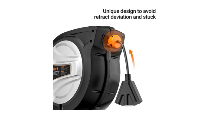 TACKLIFE Retractable Extension Cord Reel 