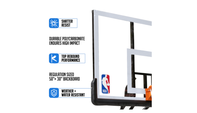 Portable Basketball Hoop Outdoor NBA High Impact Backboard Yard