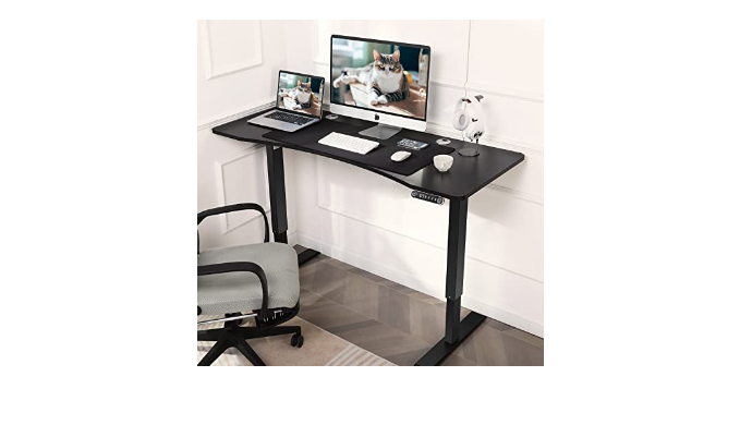 farexon Electric Height Adjustable 59 x 24 inch Standing Desk, Sit