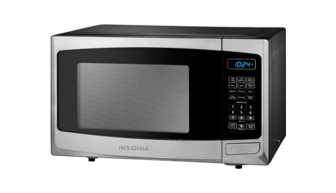 Insignia™ - 0.9 Cu. Ft. Compact Microwave Oven, One-Touch Cooking