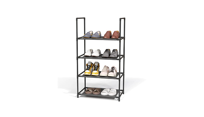 Z&L HOUSE 8 Tier Shoe Rack Narrow, Sturdy Shoe Rack Tall Store 16-20 Pairs  of Shoes, Stackable Shoe Shelf for Closet Entryway to Increase The Use of